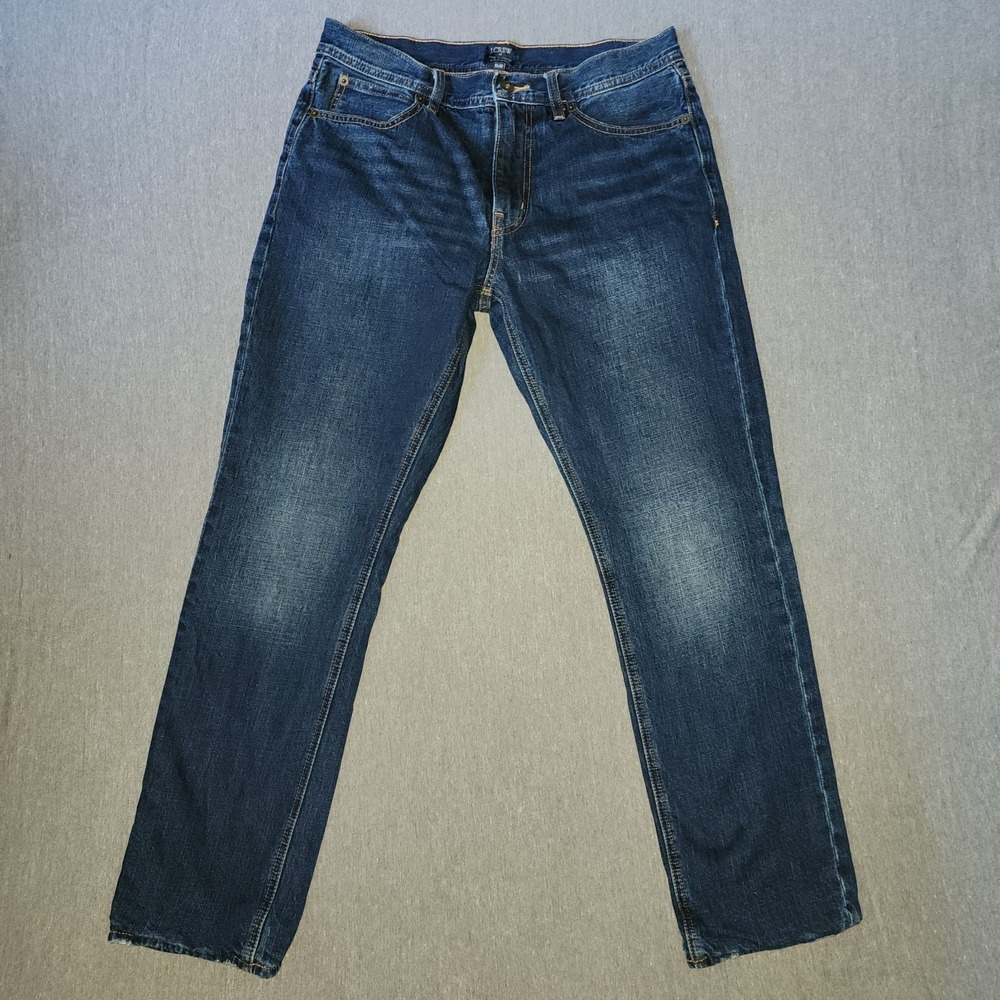 J Crew The Sutton Men's Straight Leg Flannel Lined Jeans Size 32x30